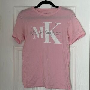 Walt's World Disney Magic Kingdom Pink T-Shirt Size Small Women's